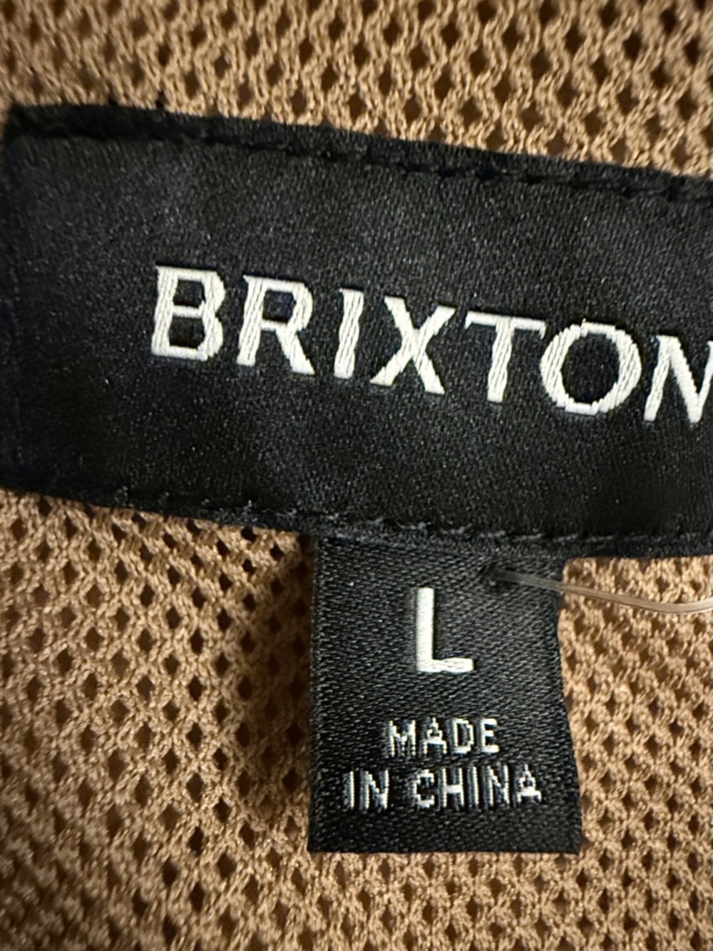 Brixton Hooded Windbreaker Jacket in Tan - Picture 3 of 4